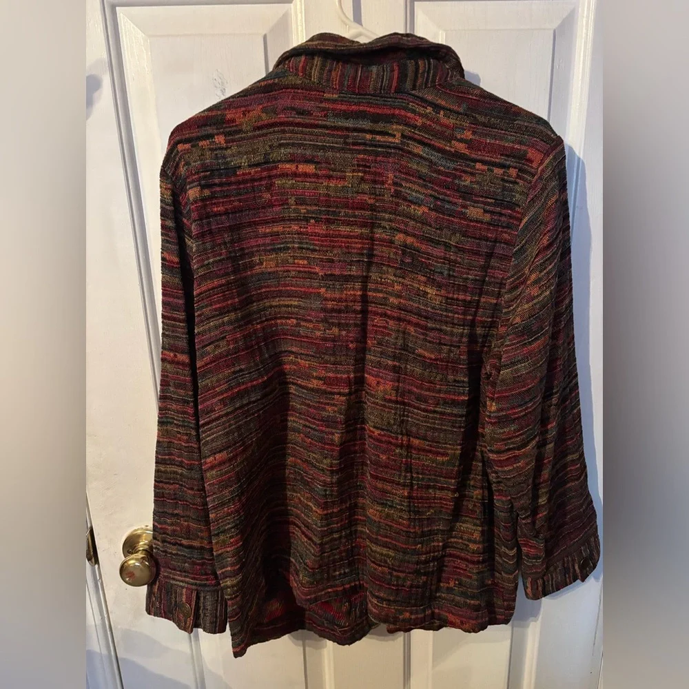 Colorful Striped Button-Up Jacket - Picture 4 of 4